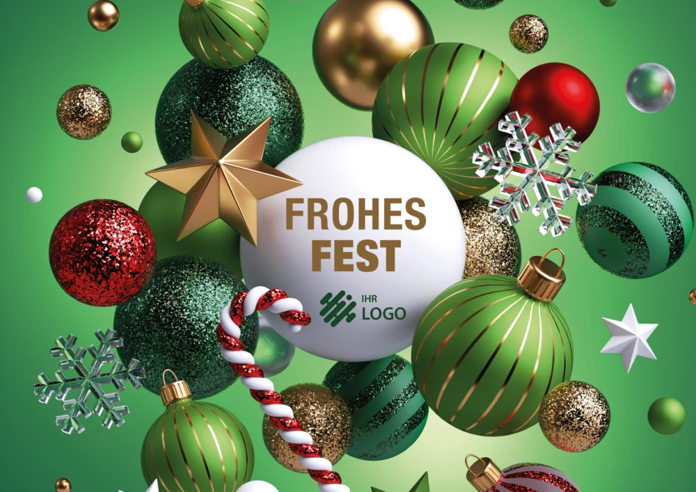 Adventskalender Motiv "Weihnachtskugeln"